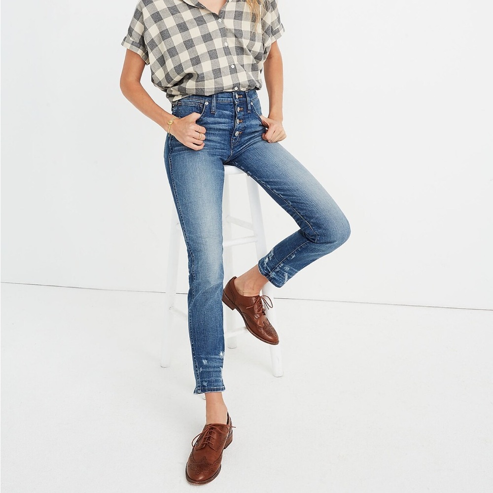 Madewell Slim Straight Jean- Button Front Edition